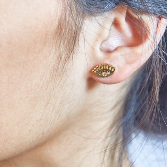Evil Eye Studs - Picture 2 of 2